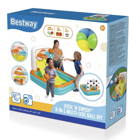 DMUCHANY PLAC ZABAW Z PIŁKAMI 120 x 107 x 84 CM BESTWAY 52728