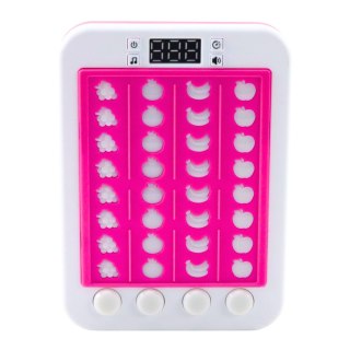 ELEKTRONICZNA GRA RYTMICZNA OWOCE ŚWIATŁA DŹWIĘKI RÓŻOWA