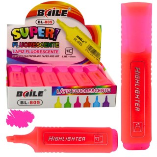 PISAK ZAKREŚLACZ DO NOTATEK SZKOLNY BIUROWY NEONOWY INTENSYWNY RÓŻOWY