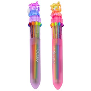 DŁUGOPIS Z JEDNOROŻCEM WIELOKOLOROWY AUTOMATYCZNY DLA DZIECI 10W1 MIx