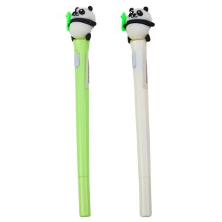 DŁUGOPIS Z PANDĄ ŚWIECĄCY NIEBIESKI TUSZ ZIELONY BIAŁY