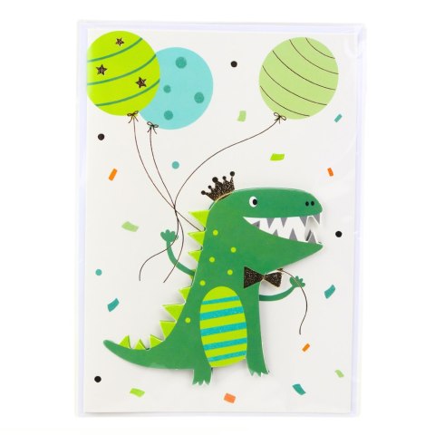KARTKA OKOLICZNOŚCIOWA 3D JEDNOROŻEC SŁOŃ ŻABA DINOZAUR + KOPERTA