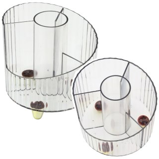 ORGANIZER NA PRZYBORY SZKOLNE BIUROWE TRANSPARENTNY BIAŁY