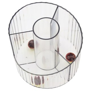 ORGANIZER NA PRZYBORY SZKOLNE BIUROWE TRANSPARENTNY BIAŁY