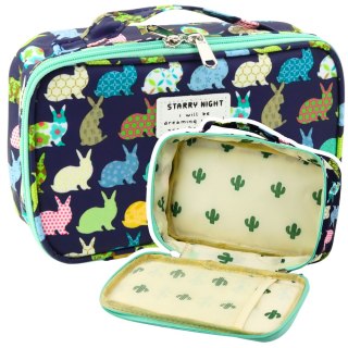 PIÓRNIK SZKOLNY ORGANIZER POJEMNY DODATKOWA KIESZONKA GRANATOWY 21,5CM