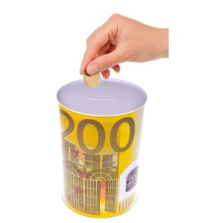METALOWA SKARBONKA PUSZKA BANKNOT 200 EURO 16,5 x 12CM