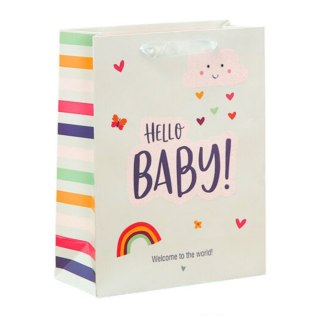 TORBA PREZENTOWA DLA DZIECKA HELLO BABY LITTLE ONE 36 x 12 x 10CM