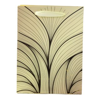 TORBA PREZENTOWA FALISTY ZŁOTY WZÓR MIx KOLOR 23 x 18 x 10 CM