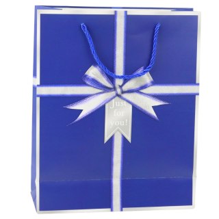 TORBA PREZENTOWA KOKARDA JUST FOR YOU 32 x 26 x 12 CM