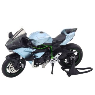 MOTOCYKL SPORTOWY METALOWY ŚWIATŁA DŹWIĘKI SREBRNY 1:12