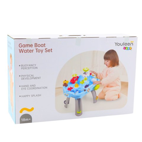 STOLIK INTERAKTYWNY WODNY ŁOWIENIE AKCESORIA WODNE NIEBIESKI