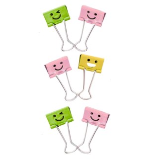 ZESTAW KLIPSÓW SPINACZY BIUROWYCH DO PAPIERU KOLOROWE BUŹKI 6SZT 32MM