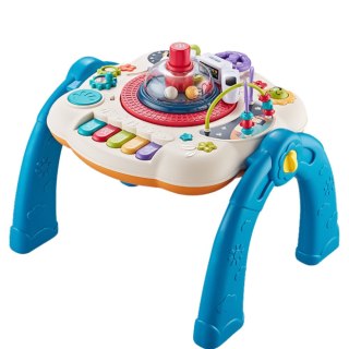 STOLIK EDUKACYJNY INTERAKTYWNY POWIERZCHNIA DO BUDOWANIA 2W1 NIEBIESKI