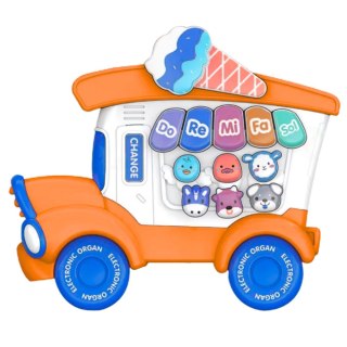 PIANINKO ELEKTRYCZNE EDUKACYJNE DLA MALUCHA LODZIARNIA POMARAŃCZOWE