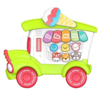 PIANINKO ELEKTRYCZNE EDUKACYJNE DLA MALUCHA LODZIARNIA ZIELONE