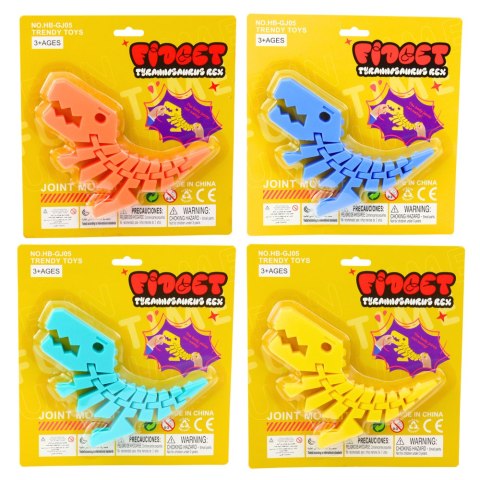 DINOZAUR PUZZLE FIDGET 3D UKŁADANKA ELASTYCZNY DO WYGINANIA MIx