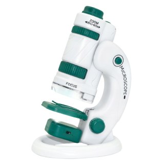 PRZENOŚNY MIKROSKOP EDUKACYJNY DLA DZIECI 2W1 60X/180X AKCESORIA