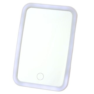 LUSTERKO KOSMETYCZNE PODŚWIETLANE LED DO MAKIJAŻU BEZPRZEWODOWE BIAŁE