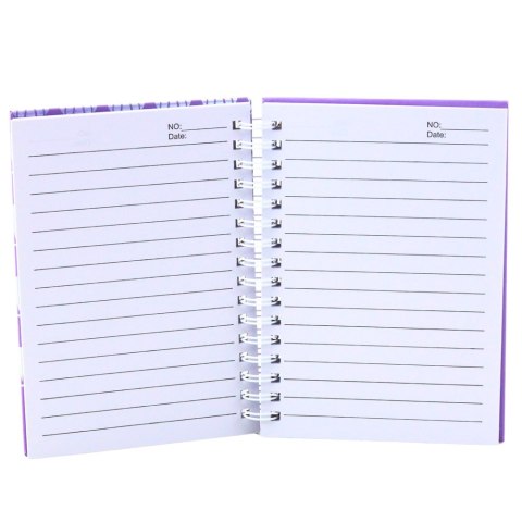 NOTATNIK W LINIE MUSZELKI HOLOGRAFICZNE FIOLETOWY A6 80 KARTEK