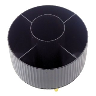 ORGANIZER NA PĘDZLE KOSMETYKI OBROTOWY 360° 5 PRZEGRÓD CZARNY