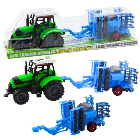 ZESTAW DUŻY TRAKTOR ROLNICZY BRONA TALERZOWA RUCHOMA