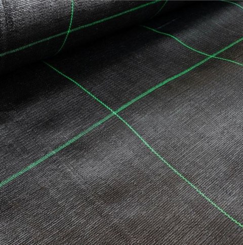 AGROTKANINA CZARNA 160 CM x50M UV 90G ANTYCHWASTOWA AGROWŁÓKNINA + KOTWY