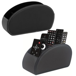 POJEMNIK ORGANIZER NA PILOTY 5 PRZEGRÓD EKOSKÓRA CZARNY