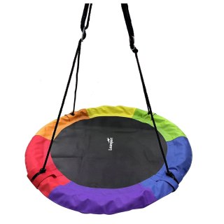 HUŚTAWKA OGRODOWA BOCIANIE GNIAZDO DLA DZIECI KOLOROWA 100CM