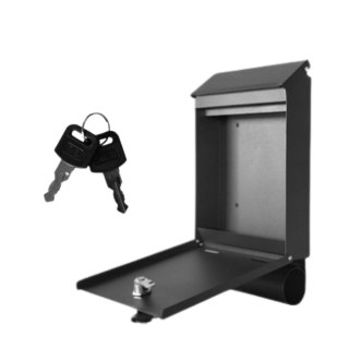 SKRZYNKA POCZTOWA NA LISTY GAZETY STAL OCYNKOWANA CZARNA 32,5x22,5x9,5CM