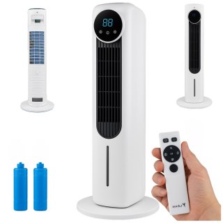 WENTYLATOR KOLUMNOWY WODNY PODŁOGOWY JONIZACJA OSCYLACJA WWYŚWIETLAC PILOT