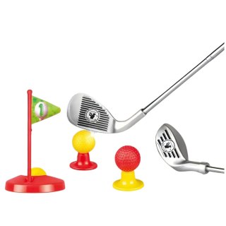 ZESTAW GOLFOWY DLA DZIECI KIJE PIŁECZKI FLAGI PODSTAWKI 48EL