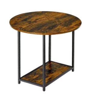 ZESTAW STOLIKÓW KAWOWYCH 2W1 VINTAGE DREWNO RUSTYKALNE 123x60x51CM