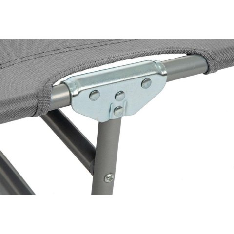 ŁÓŻKO TURYSTYCZNE KEMPINGOWE SKŁADANE SZARE N/A