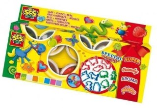 Ciastolina - Zestaw 8 kolorów + 12 foremek