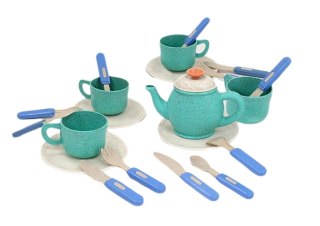 ZESTAW NACZYŃ FILIŻANKI TALERZYKI SZTUĆCE IMBRYK 22 EL