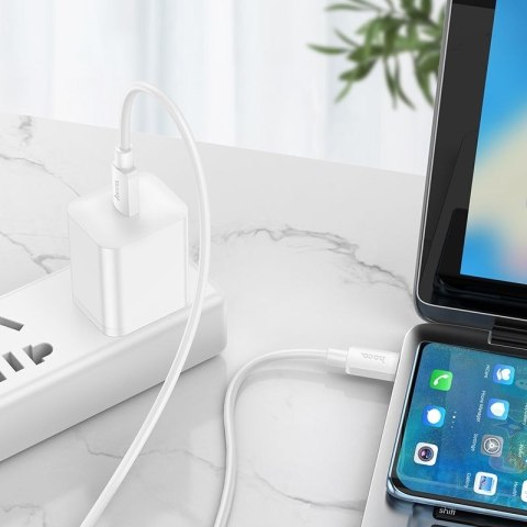 Kabel USB C do USB C Hoco PD 3A 60W 1 m X96 biały
