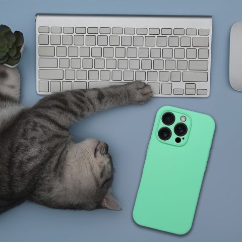 Futerał do iPhone 16 PLUS Silicone 2mm zgodny z MagSafe miętowy