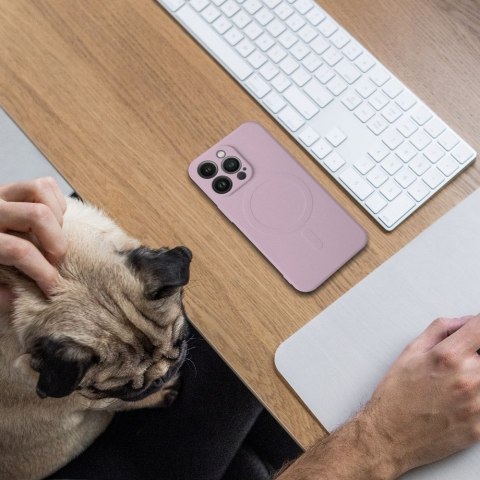 Futerał SILICONE MAG COVER kompatybilny z MagSafe do SAMSUNG S26 Plus różowy