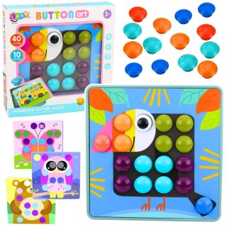 Kreatywne Puzzle Geometryczne Mozaika Układanka Edukacyjna Grzybki 53 el.