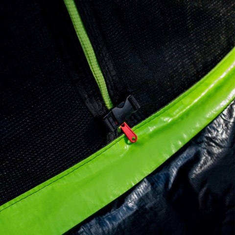 Trampolina Ogrodowa LEAN Z Siatką Wewnętrzną Czarno-Zielona 252CM 8FT