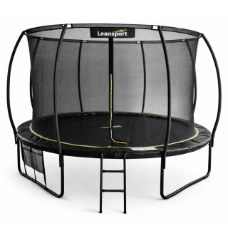 Trampolina Ogrodowa LEAN Z Siatką Wewnętrzną Czarno-Zielona 487CM 16FT
