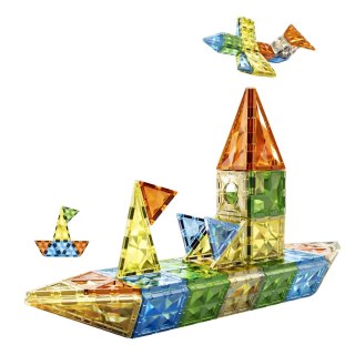 Zestaw Klocki Magnetyczne Konstrukcyjne Figury Kształty 3D Kolorowe 78 el.