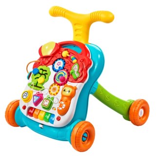 Chodzik Pchacz Edukacyjny Stolik Panel Interaktywny 5w1 Wielokolorowy