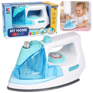 Żelazko Dla Dzieci Spryskiwacz na Wodę Spray Światło Dźwięk Niebieskie