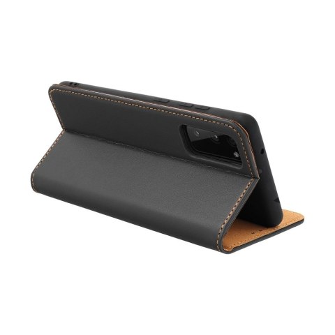 Etui z klapką na Samsung S25 EDGE Smart Pro Book skórzane czarne