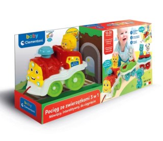 INTERAKTYWNY POCIĄG ZE ZWIERZĄTKAMI 3W1 JĘZYK POLSKI CLEMENTONI 50802