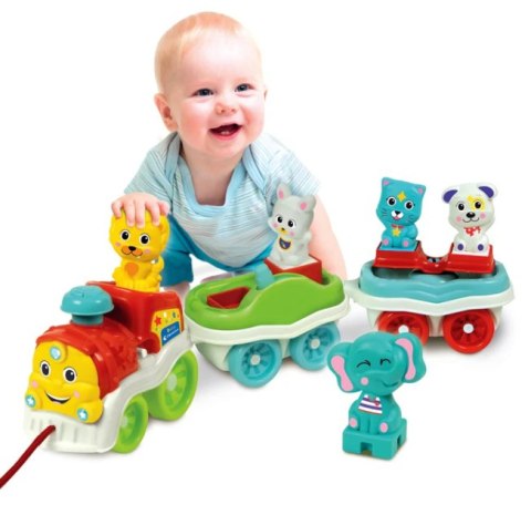 INTERAKTYWNY POCIĄG ZE ZWIERZĄTKAMI 3W1 JĘZYK POLSKI CLEMENTONI 50802