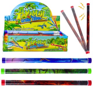TUBA DŹWIĘKOWA AKUSTYCZNA DINOZAURY ŚWIATŁA KOLOROWA 40CM MIx