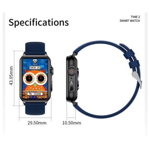 Smartwatch Damski RUBICON RNCF06 Black SMARUB215 N/A