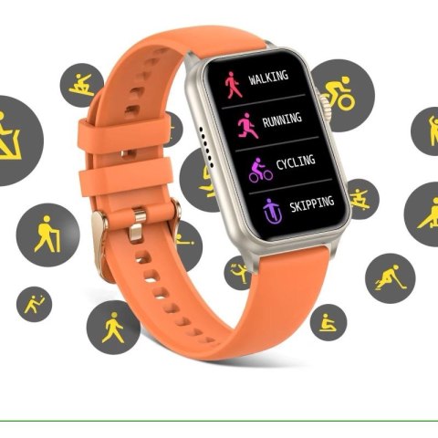 Smartwatch Damski RUBICON RNCF06 Tytan/Orange SMARUB221 N/A